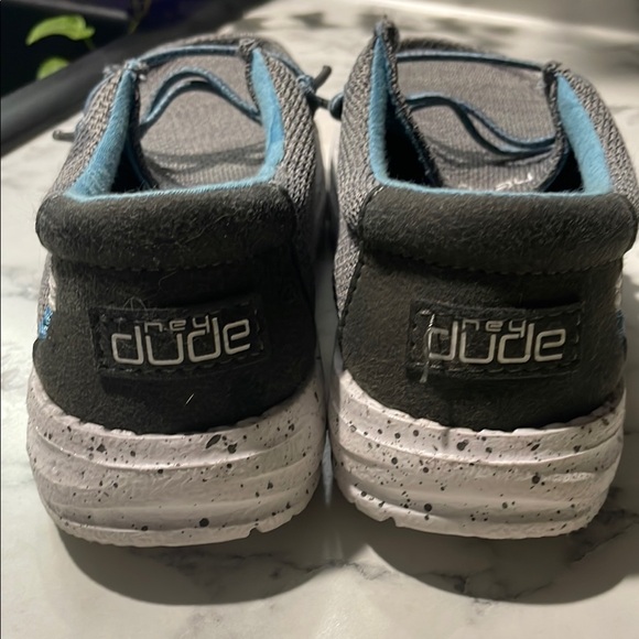 Hey Dude Gray and Blue Kids Shoes - Picture 3 of 5
